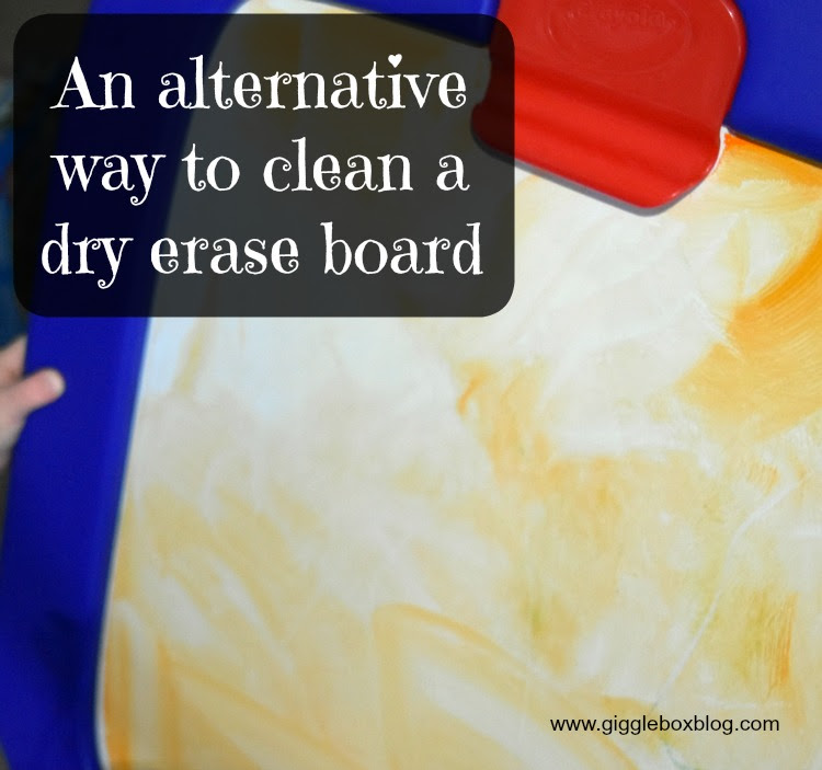 An alternative way to clean a dry erase board Gigglebox Tells it Like