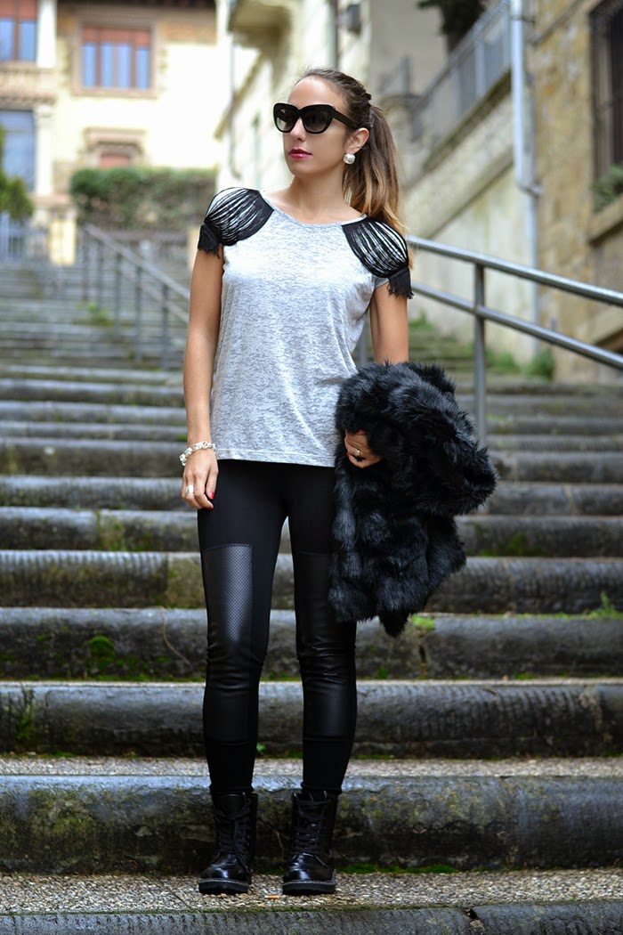 grey black outfit