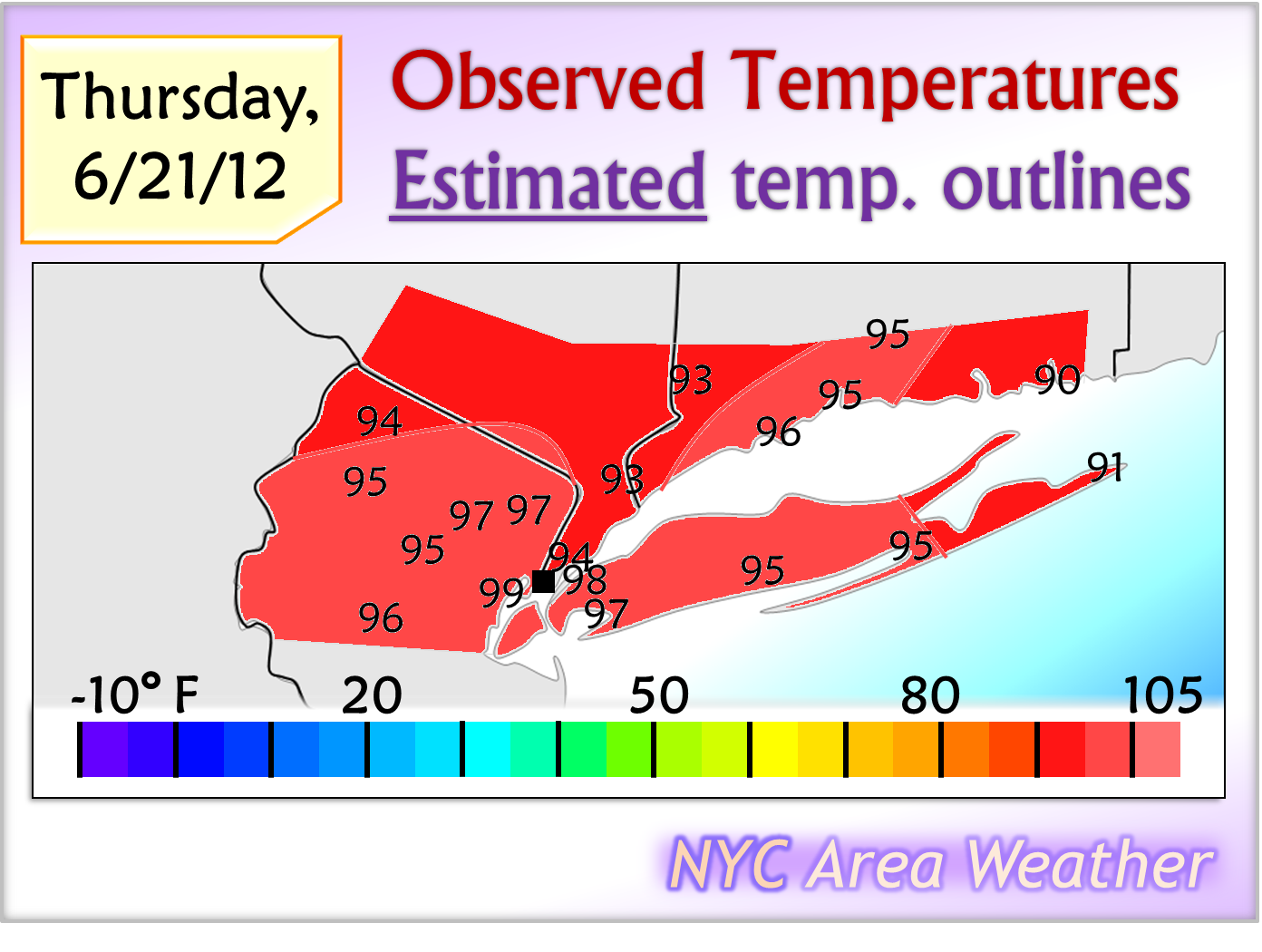 NYC Area Weather June 21, 2012 Severe Storms Possible Tomorrow