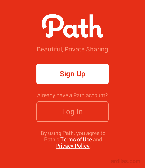 Cara Mendaftar / Membuat Akun di Aplikasi Path - Android - Sign Up