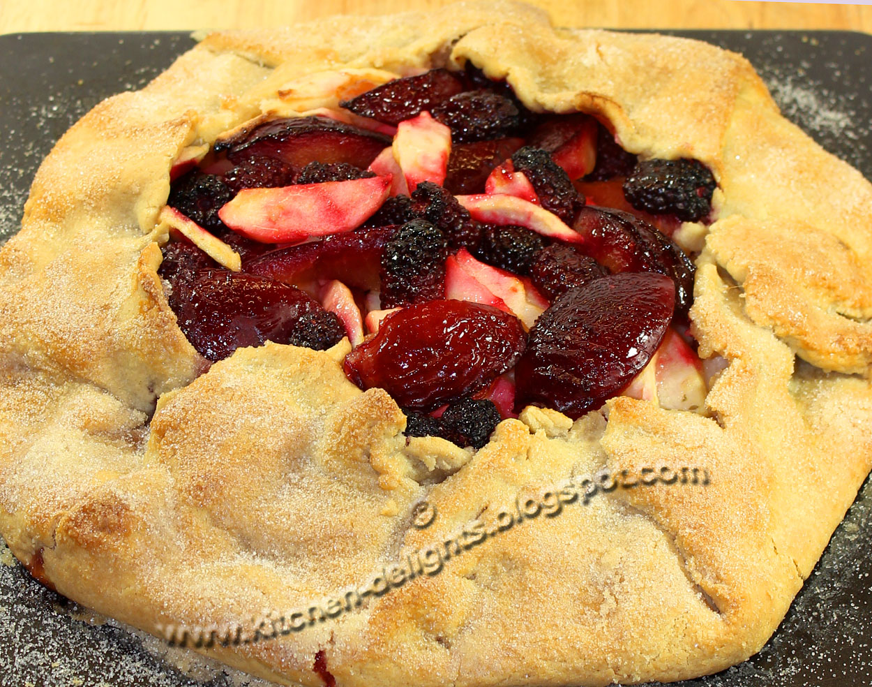 Kitchen Delights Plum, Apple and Blackberry One Crust Pie