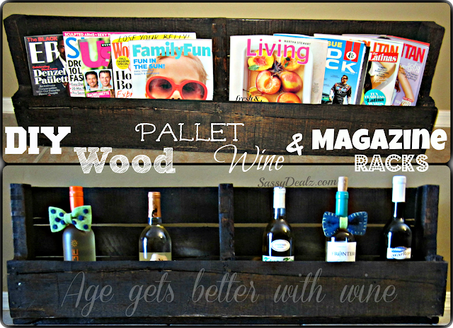 diy how to make a wood pallet wine rack or magazine holder