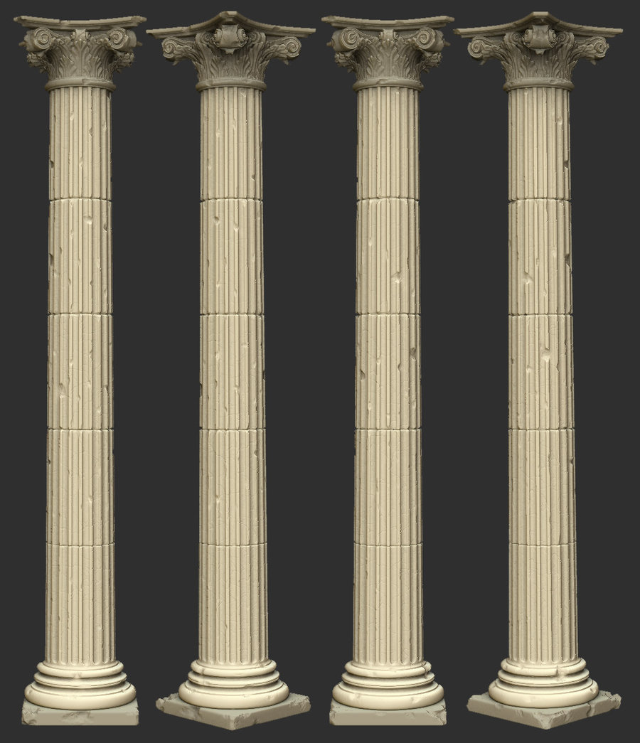 Pillars In White Room Pillars In White Room