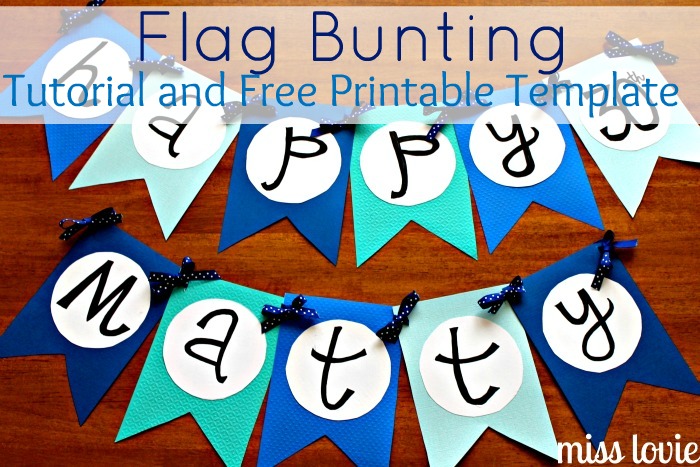 miss lovie flag bunting tutorial and free printable template