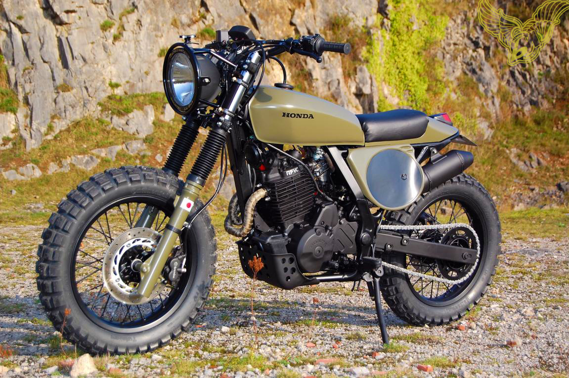 custom honda nx650 dominator tracker | backtracker