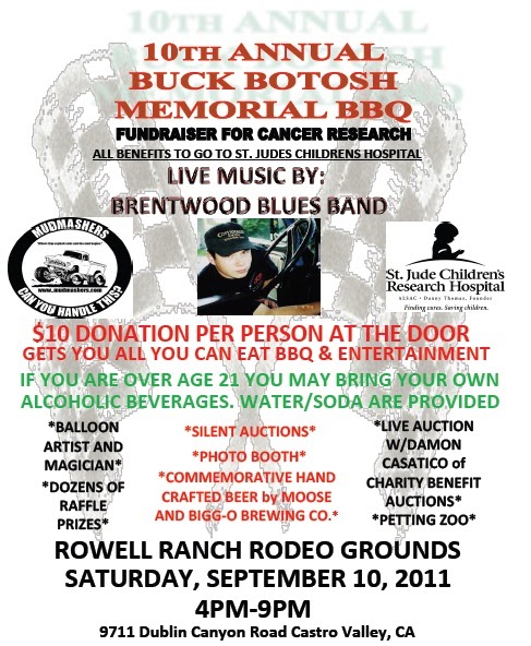 mudmashers 4wheel drive club buck botosh memorial bbq and memorial fundraiser flyer