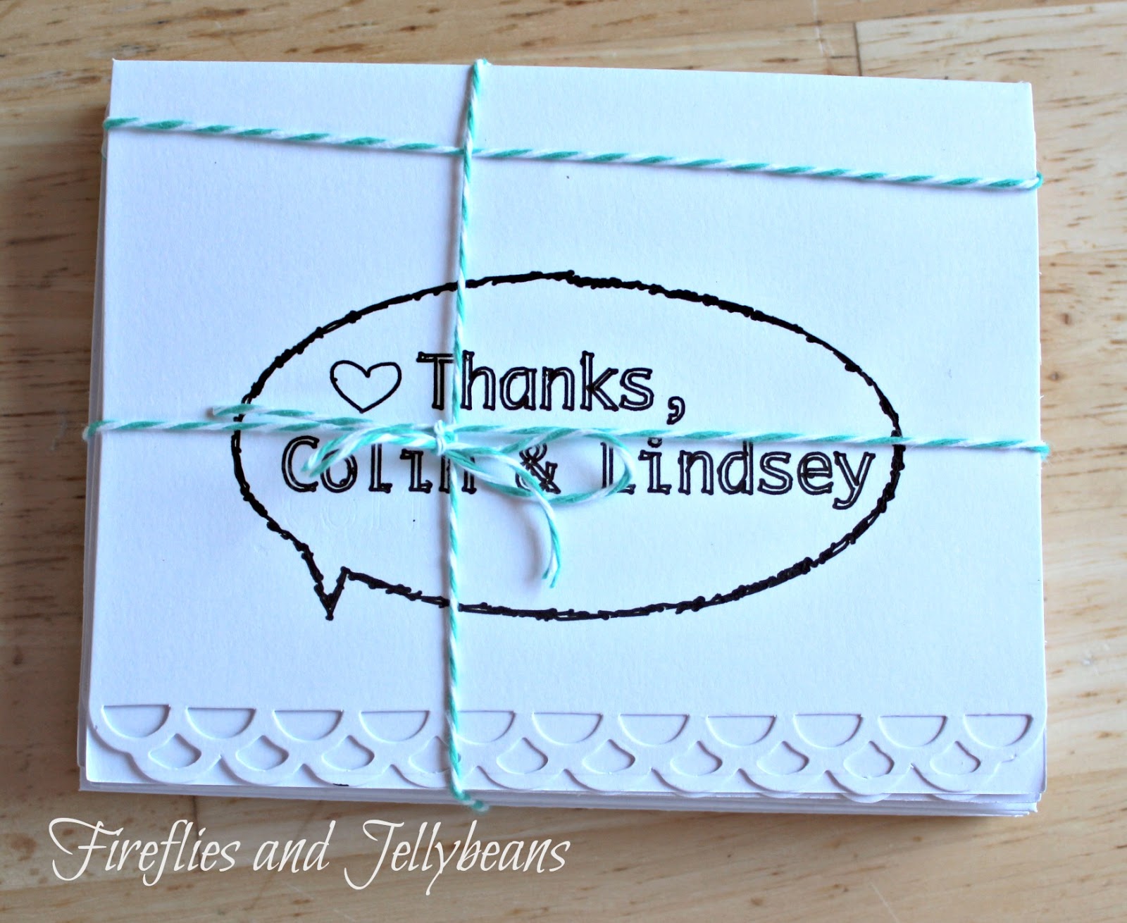 Fireflies and Jellybeans Personalized Thank You Cards DIY and