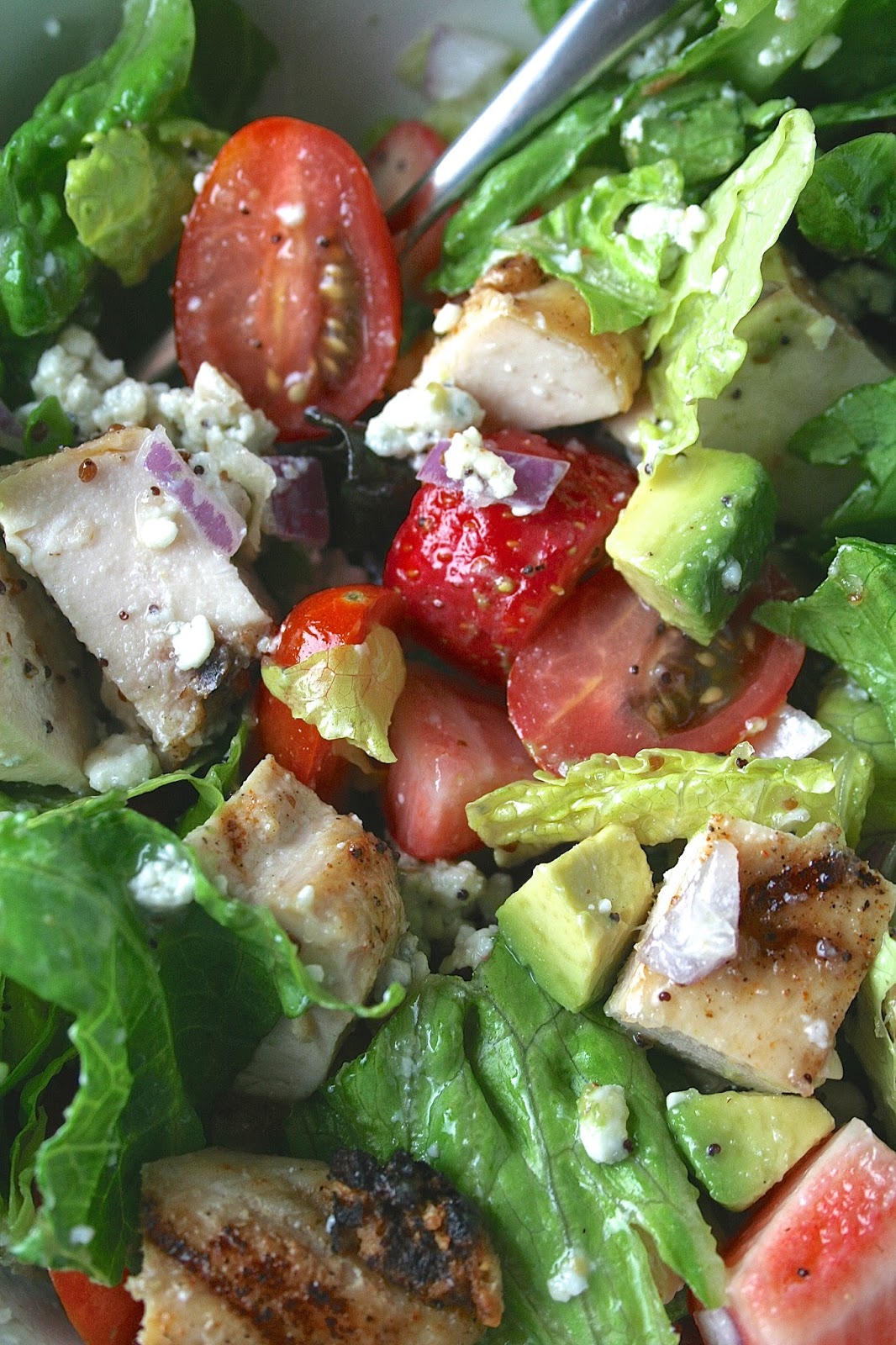 Oregon Transplant Strawberry Avocado & Blue Cheese Salad