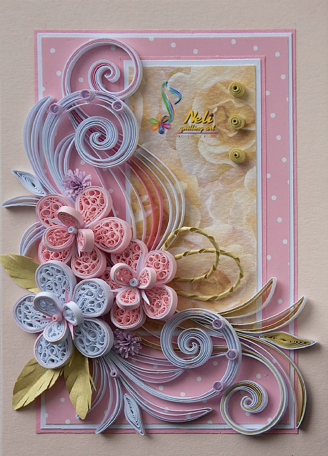 Neli Quilling Art Quilling card ( 10.5 cm 15 cm )