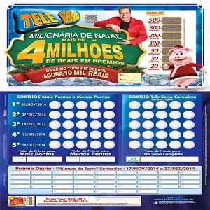 Tele Sena de natal 2014 - 2º sorteio números sorteados - Espaço Loterias -  Mega sena - Resultado - Dicas - Análises - Palpites