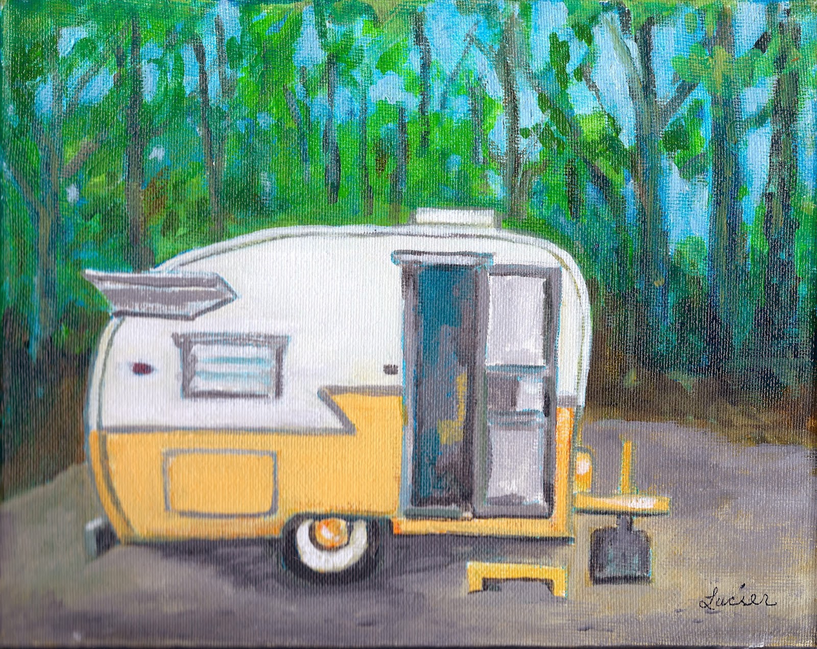 Paintings by Janice Lucier Vintage Trailers