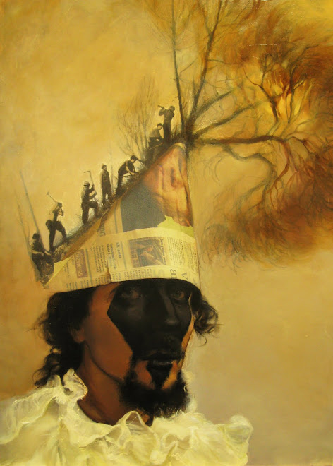 "The Harlequin" oil/canvas, digital print, 70x50 cm, 2011
