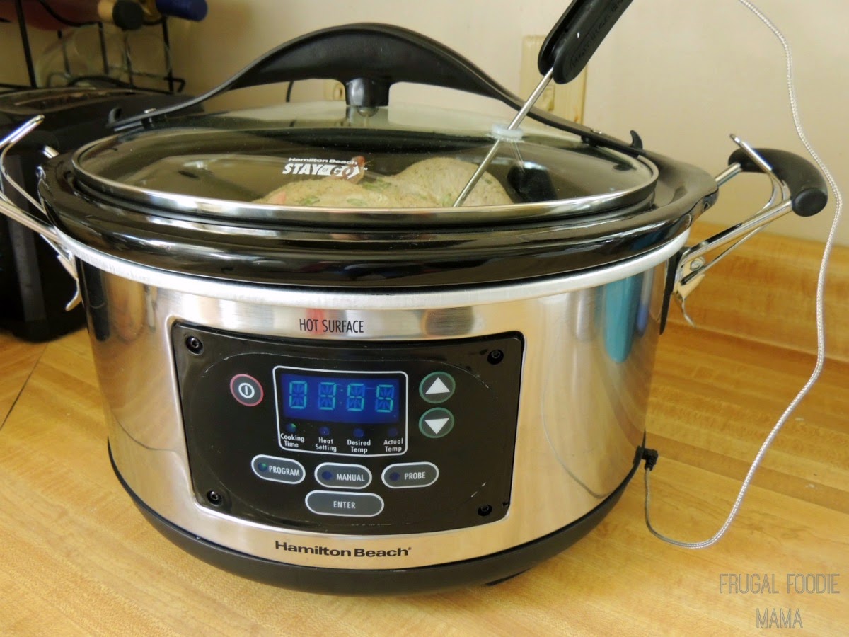 Frugal Foodie Mama Basil & Garlic Slow Cooker Roasted Chicken