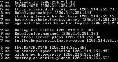 internet s best secrets star wars in traceroute