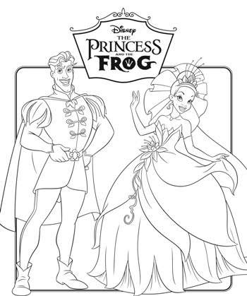 "The Princess and The Frog" Coloring Pages To Printable
