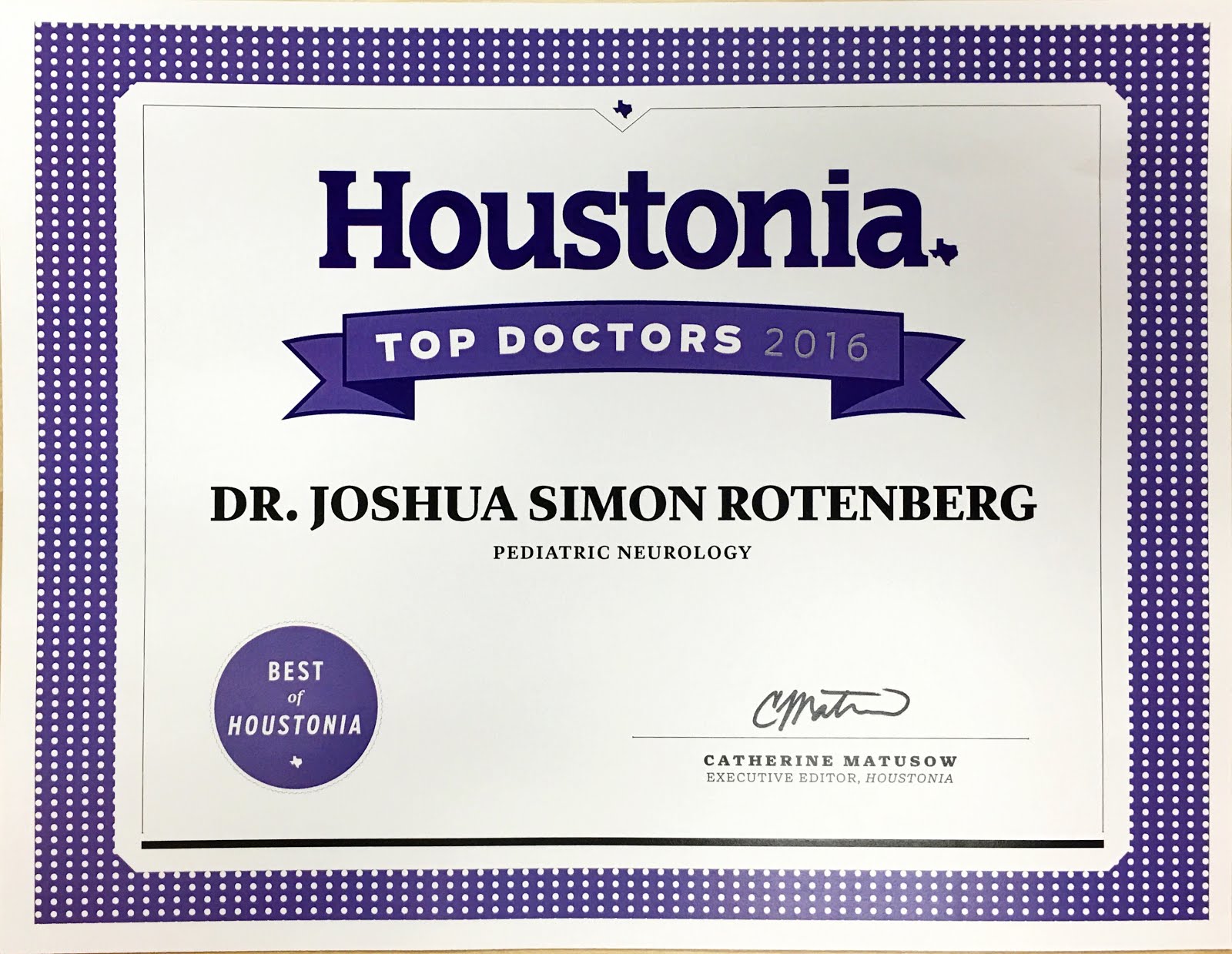 Houston Top Doctors 2016