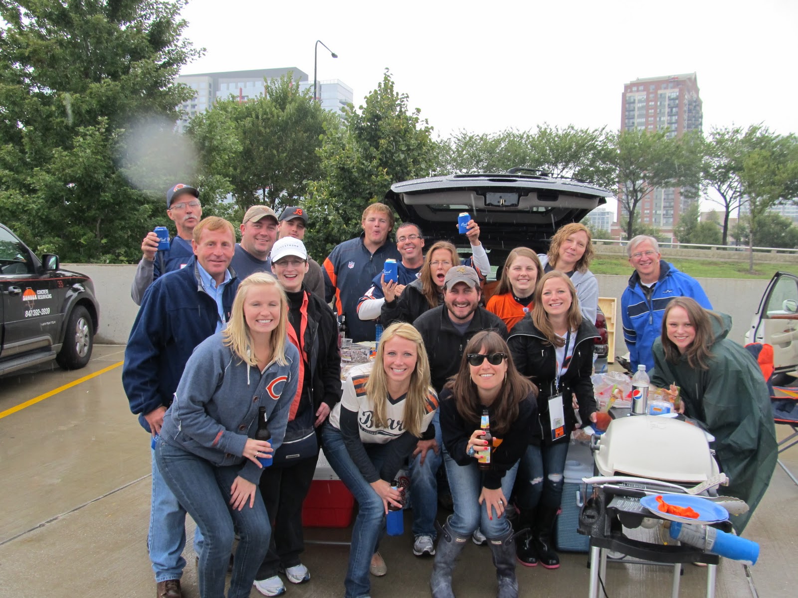 Greetings from Texas Megan Goes to the Chicago Bears Tailgate Party