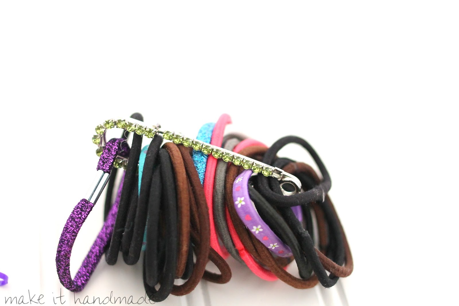 a simple storage solution for hair ties and rubber bands! 