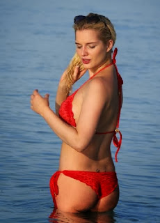 Helen Flanagan Red Bikini Maldives