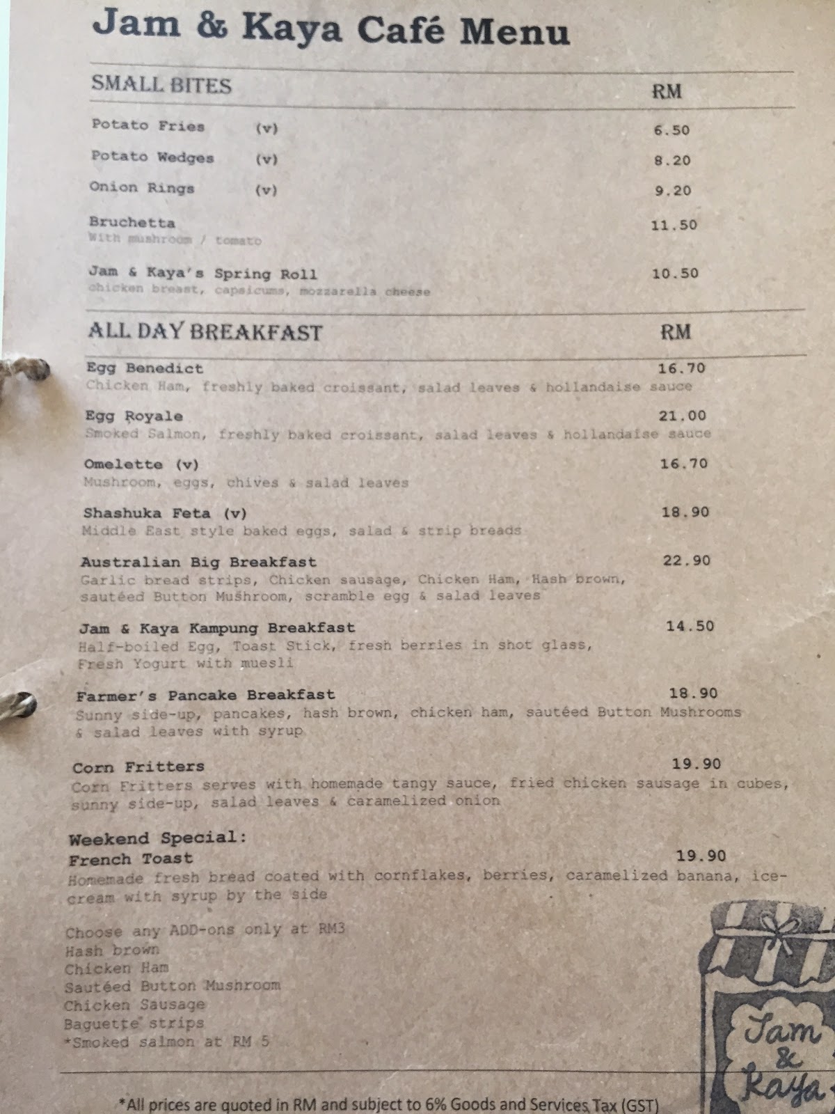 Jam & Kaya Café HoneydewPoint Blog!