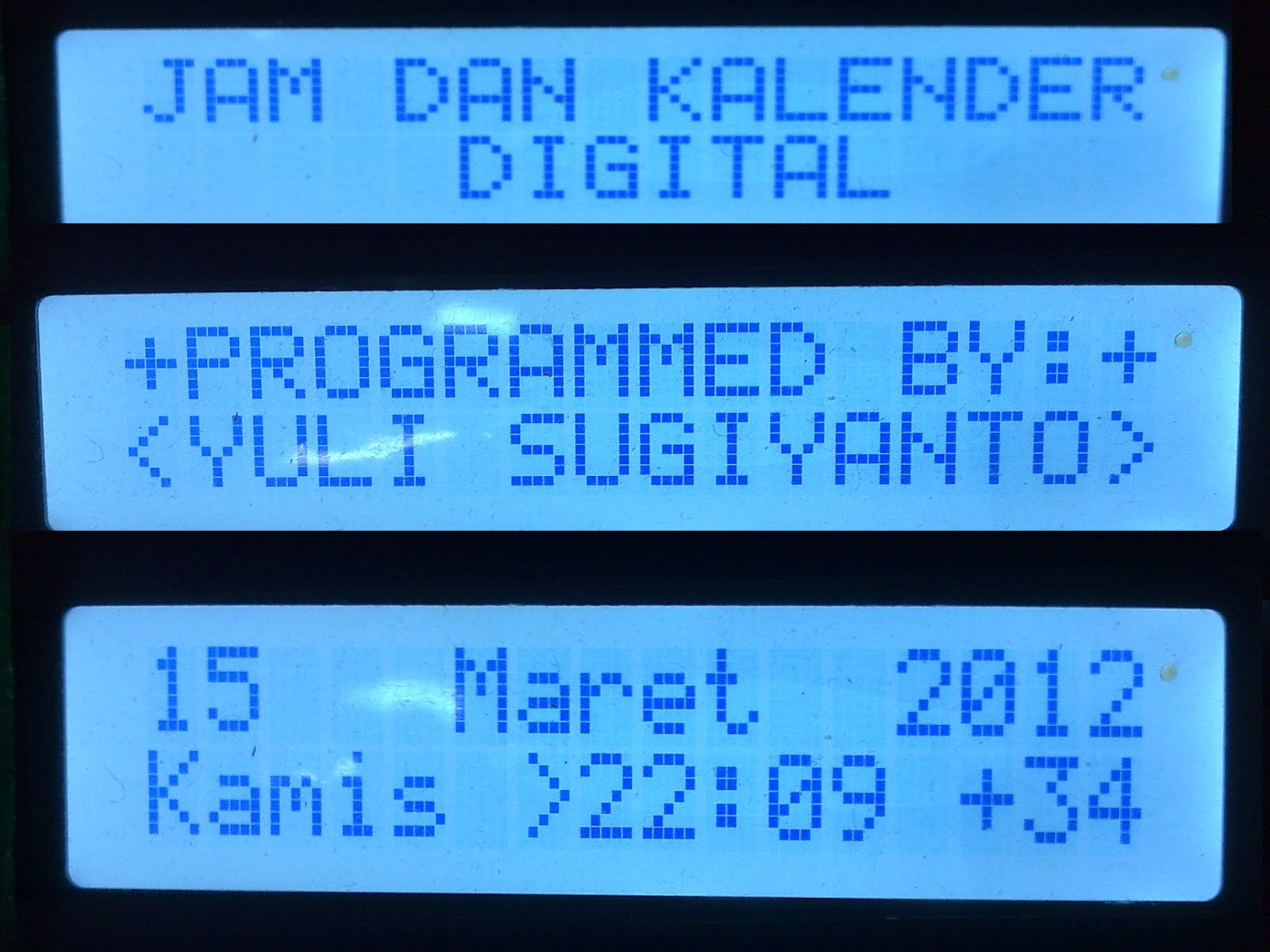 MICROTECH ENGINEERING INDONESIA JAM DAN KALENDER DIGITAL DENGAN