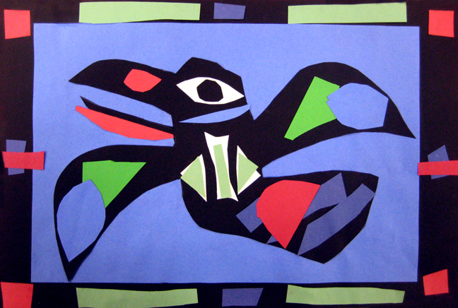 my adventures in positive space raven collages
