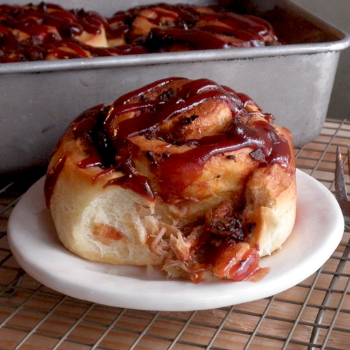 Food Pusher The Savory Cinnamon Pulled Pork Cinnamon Roll Fair