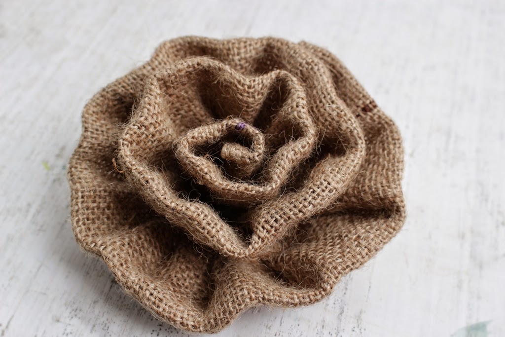 DIY How To Make A Burlap Rosette Using Sewing Machine Reduce. Reuse