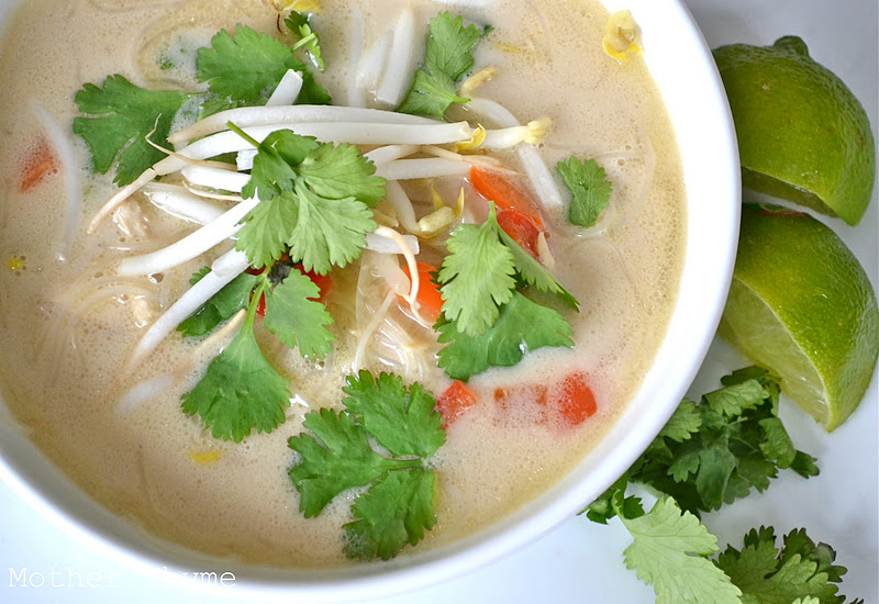 Slow Cooker Thai Chicken Noodle Soup Mother Thyme