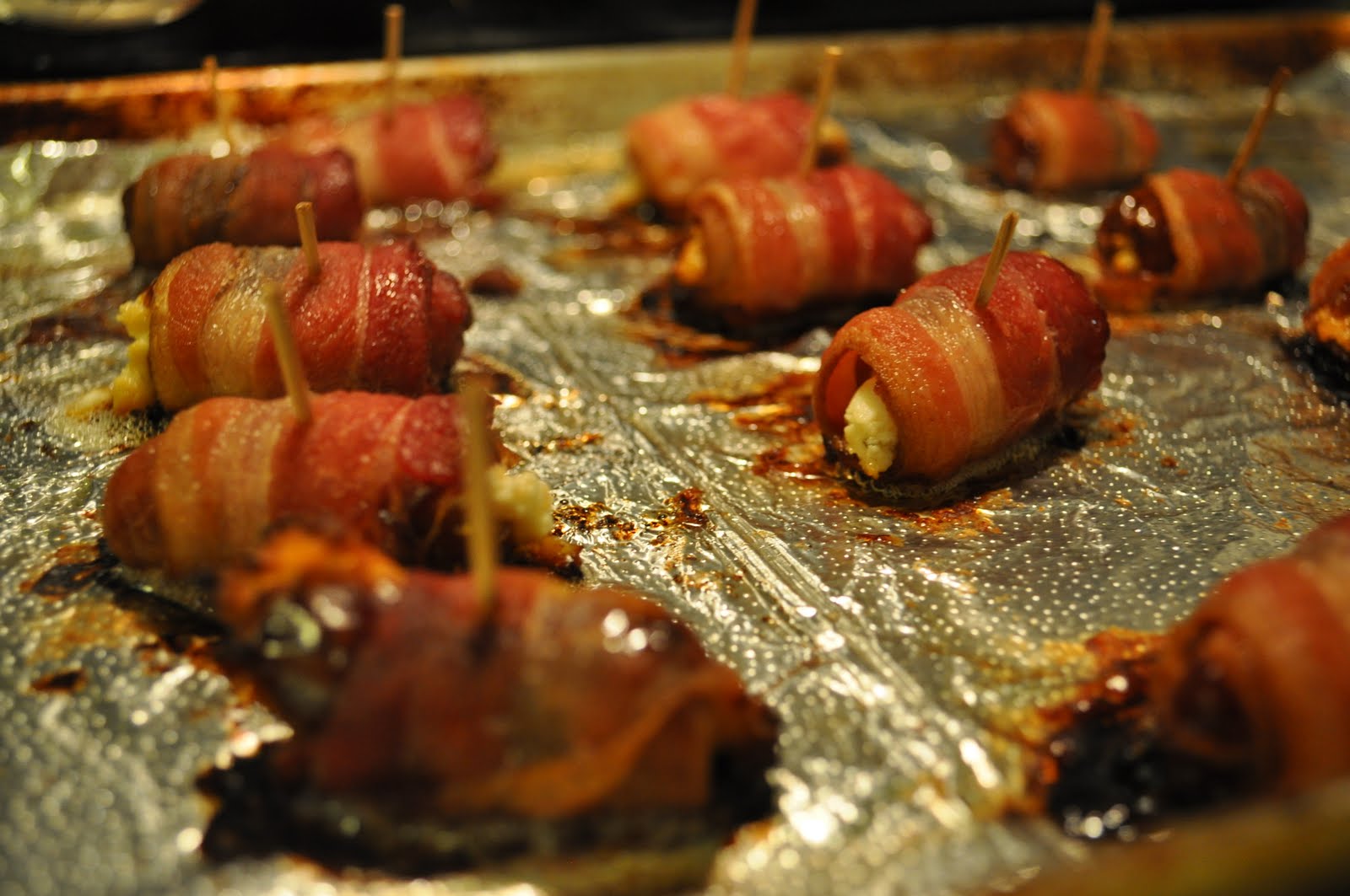 Picket Fence Paleo Bacon Wrapped Dates and Dinner