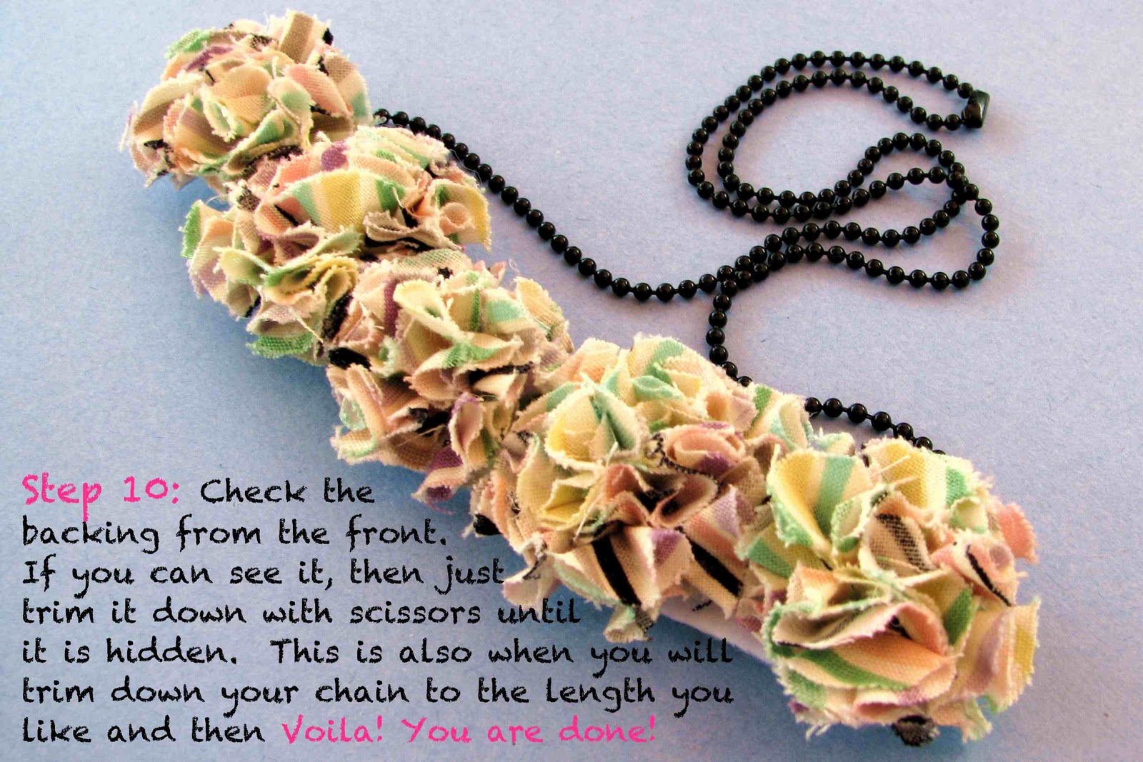 Mano y Metal Lifestyle Blog DIY! How to make a Fabric Flower Necklace!