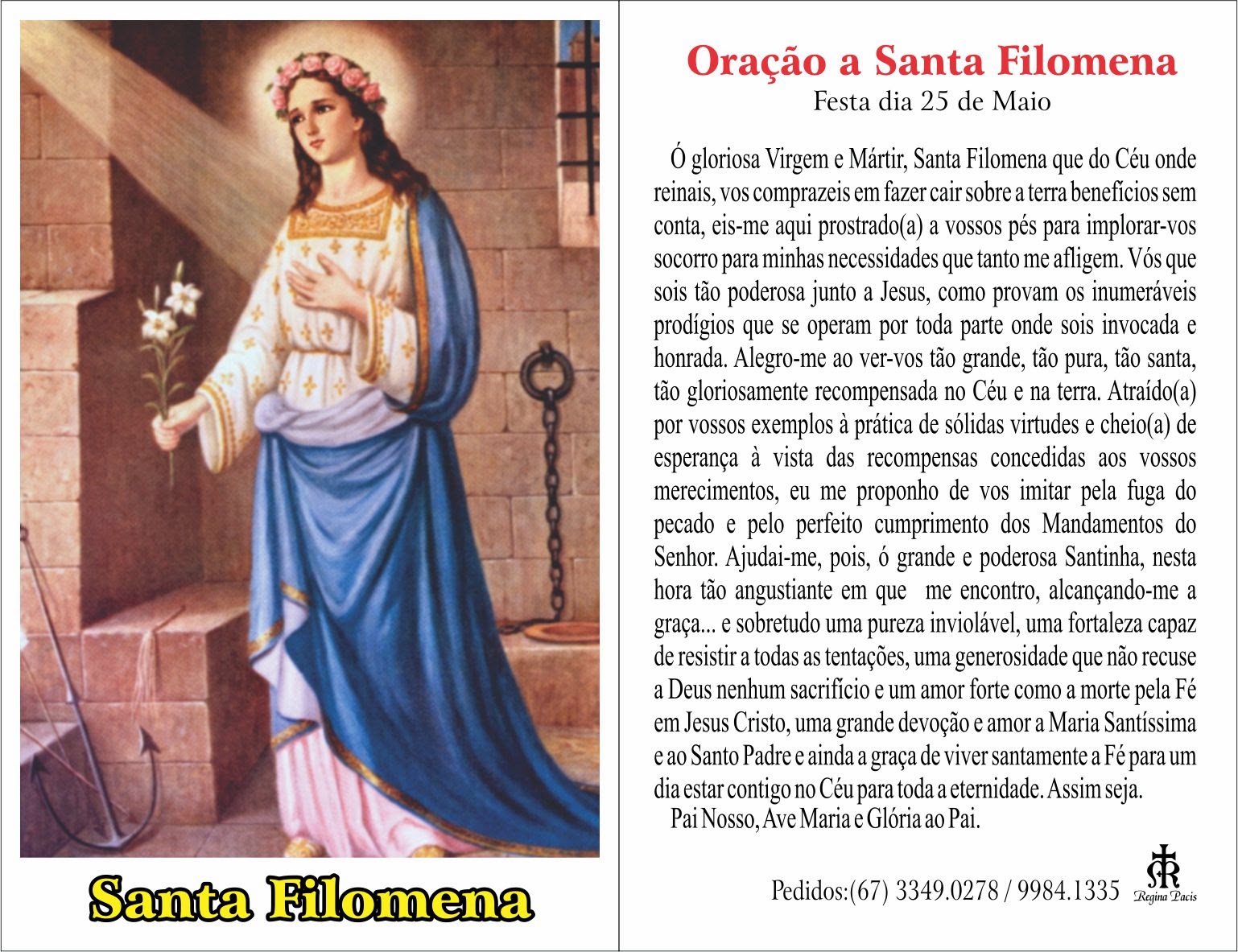 Lojinha de Artigos Religiosos São José!: Santinho com
