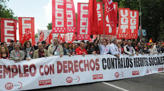 Manifestacion en Madrid el 1 de mayo de 2011