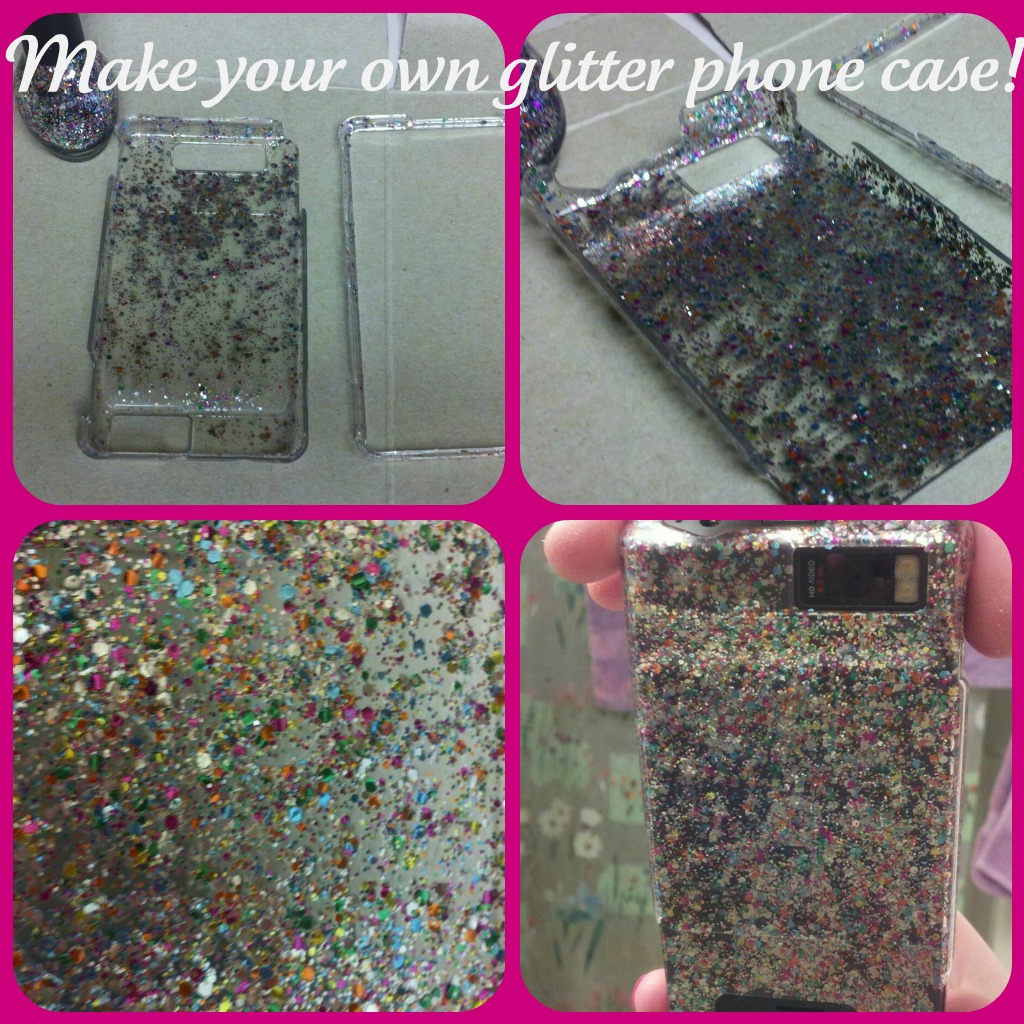 Kali's Makeup Adventures!!! How to make your own glitter phone case!