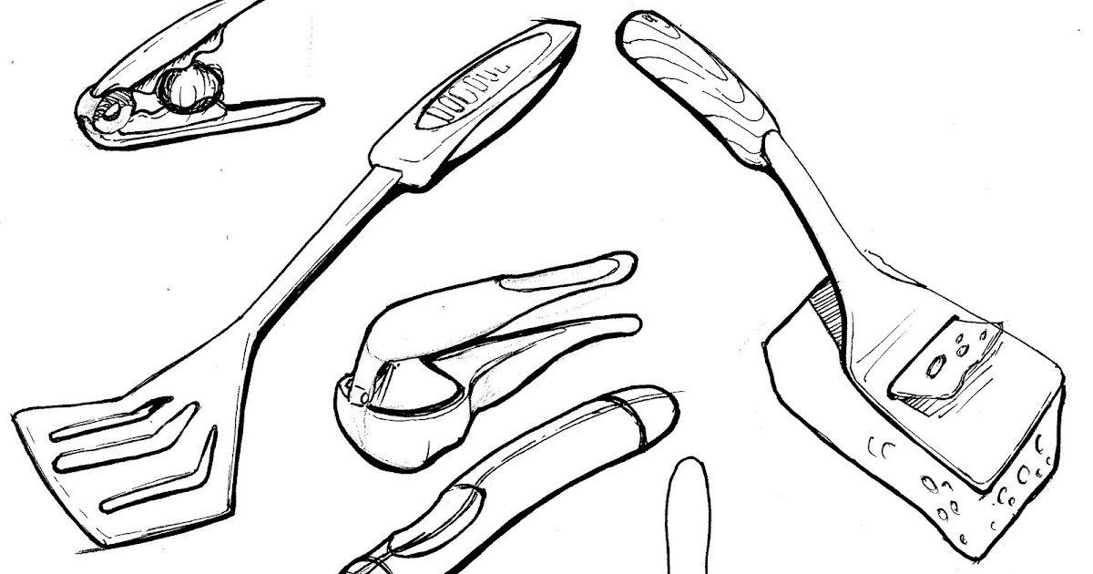 My sketch journal kitchen utensils
