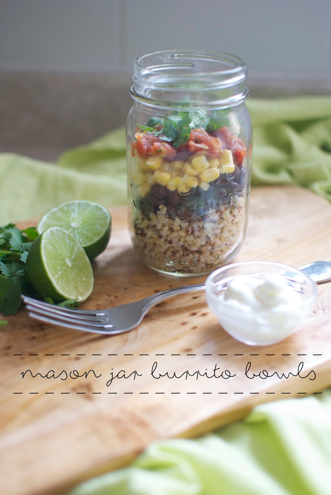 MASON JAR BURRITO BOWLS / what emily said