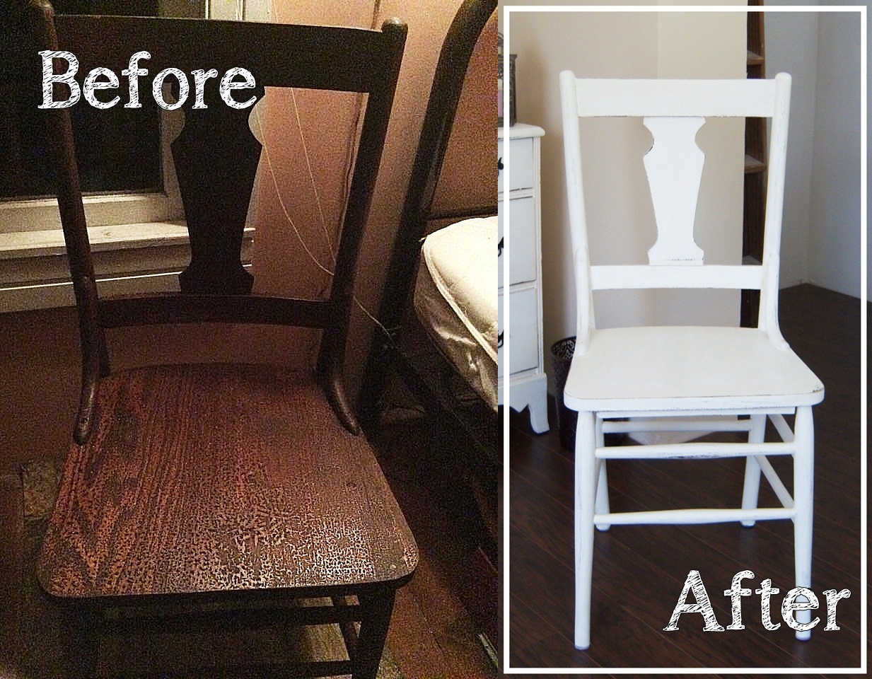 Shoregirl's Creations Old Wooden Chair Makeover