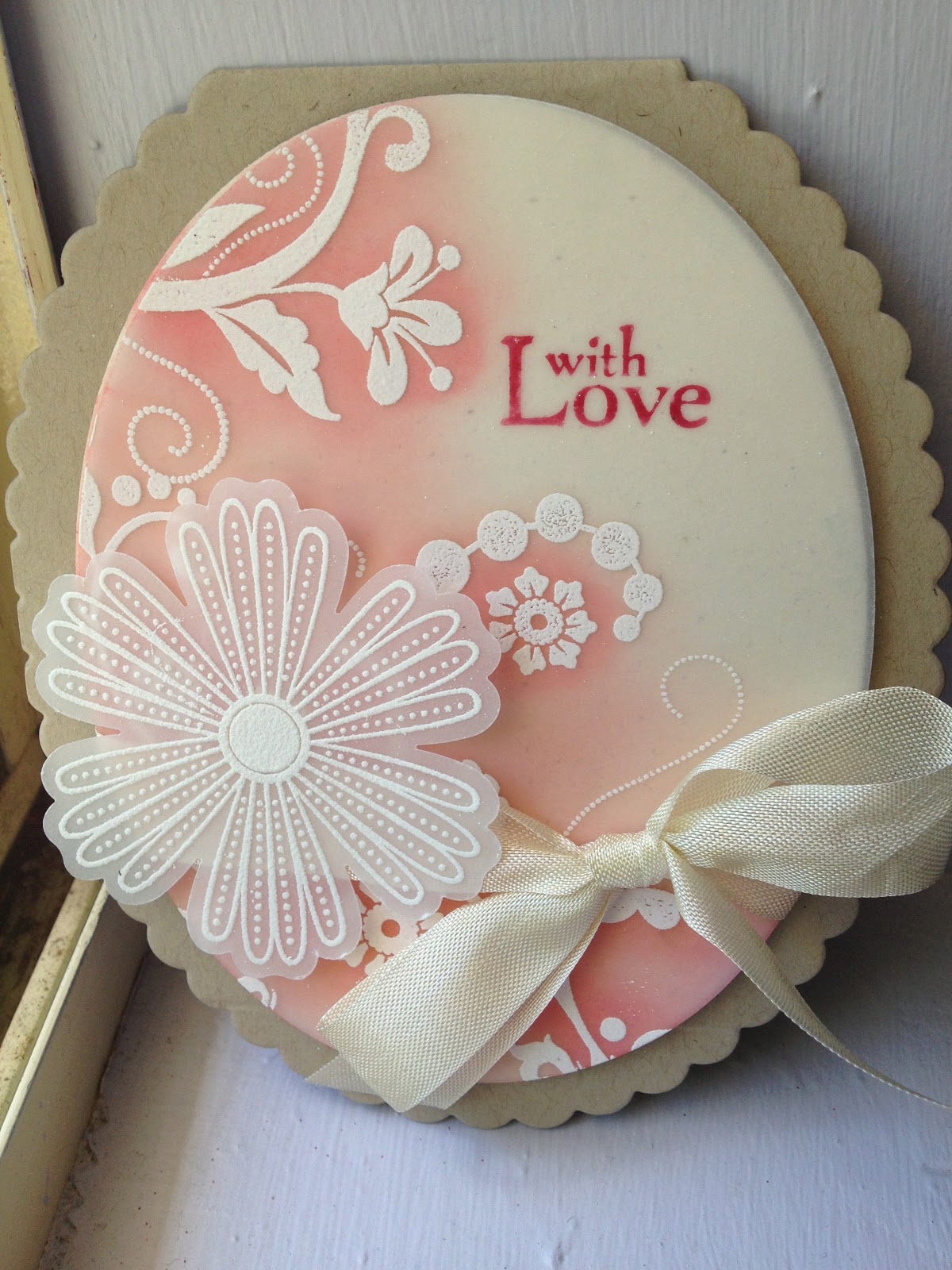 Linda Dalke Oval Framelits Embossed Vellum card