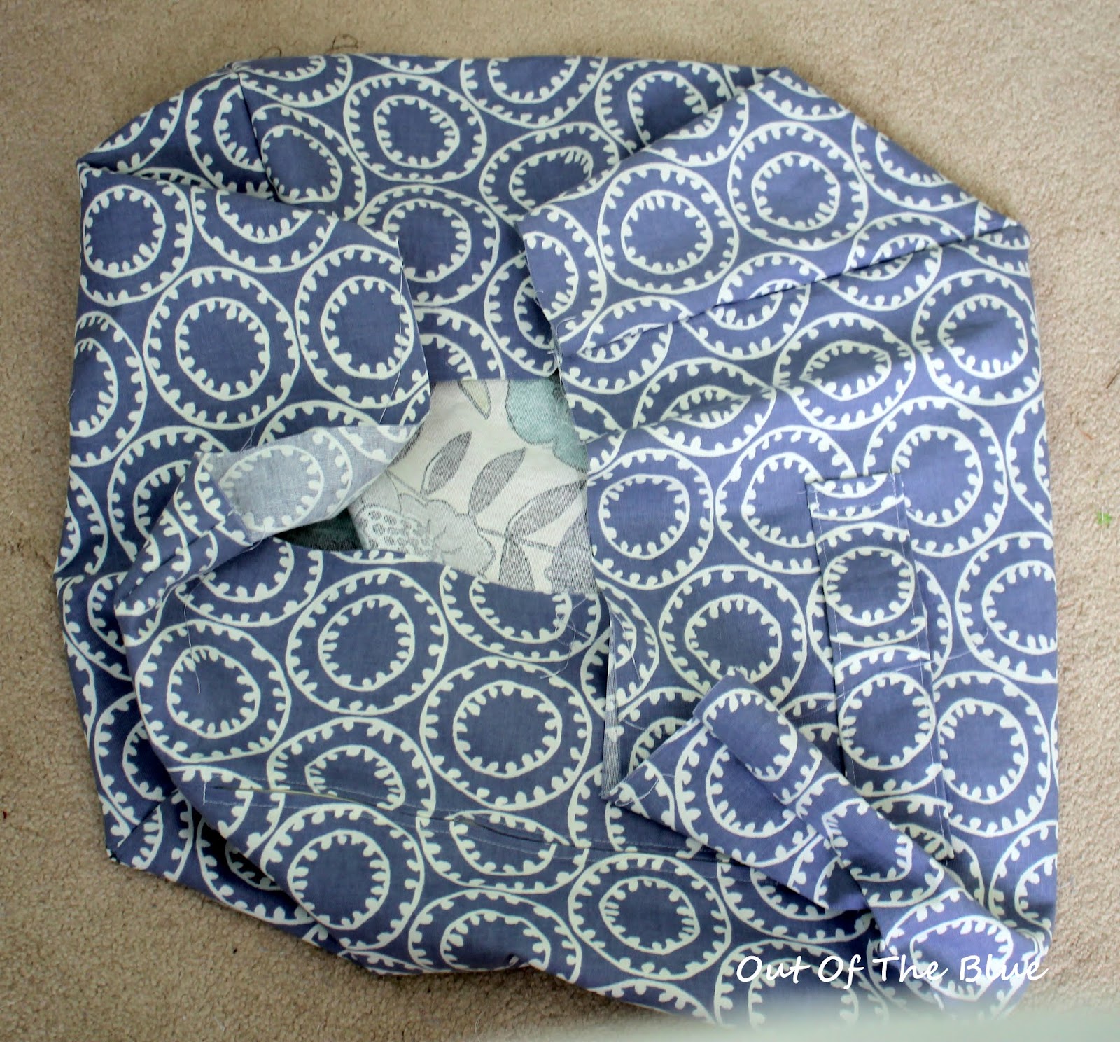 Out Of The Blue Bean Bag Cubes a story and a tutorial