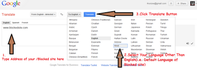 Use Google Translate to Access Blocked Site in Your college/School or Office