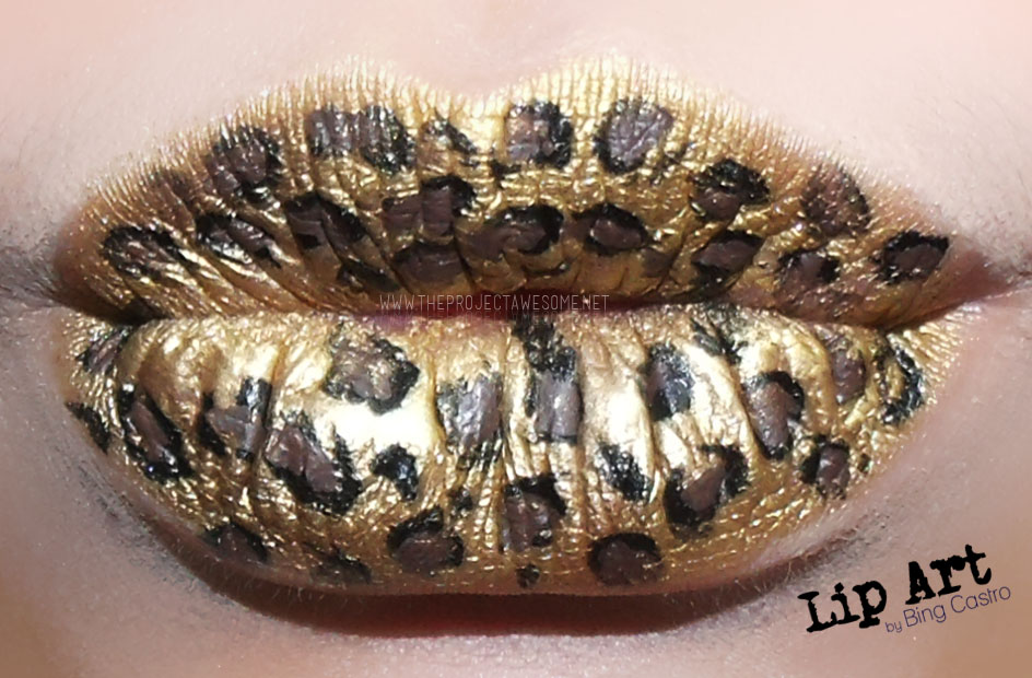 The Project Awesome Leopard Print Lip Art First Ever Lip Art!