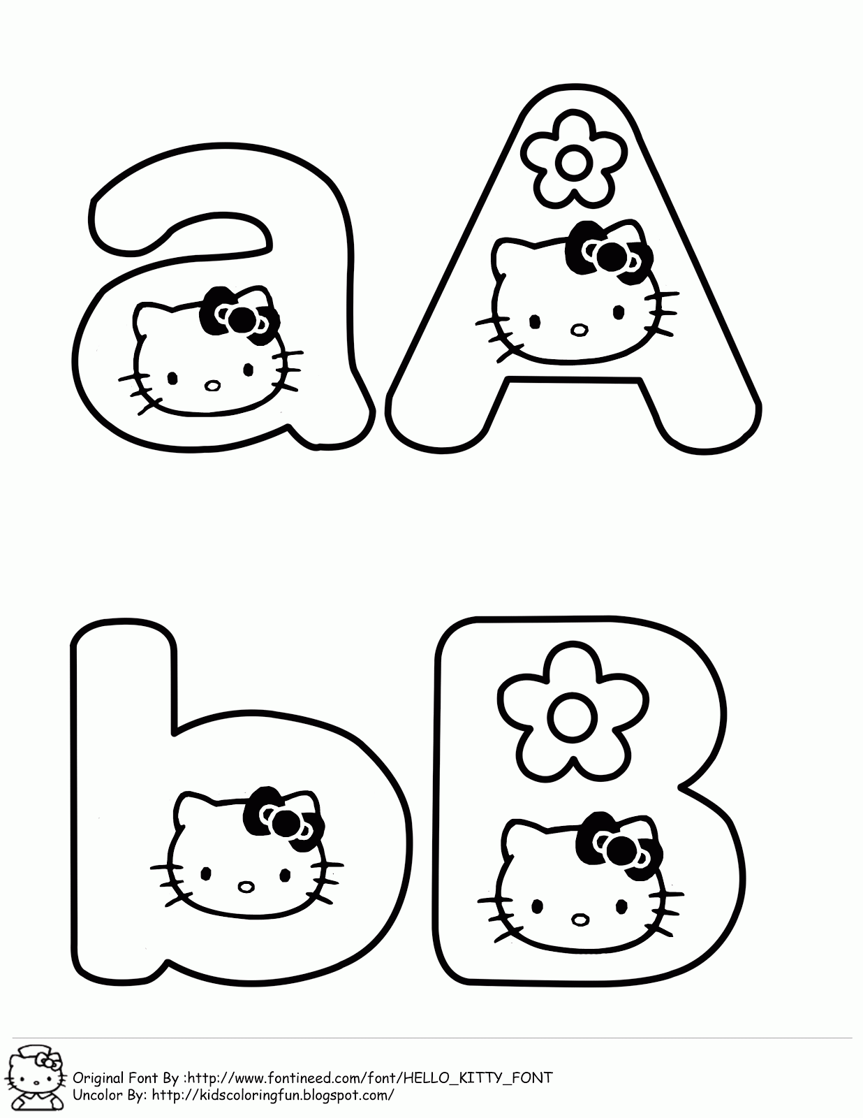 Learning ABC With Hello Kitty | Fantasy Coloring Pages