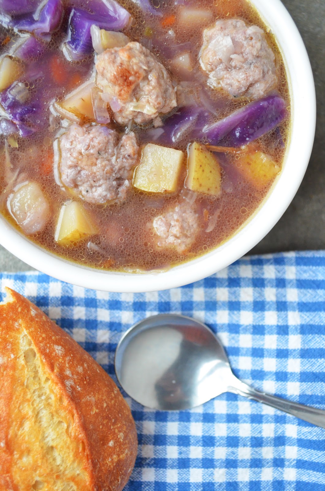 iron stef cabbage soup with sauerkraut pork balls