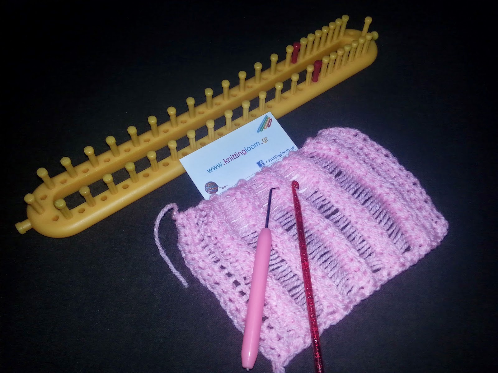 Knitting (b)Loom Photos & Samples Of Open Braid Stitch In A Long