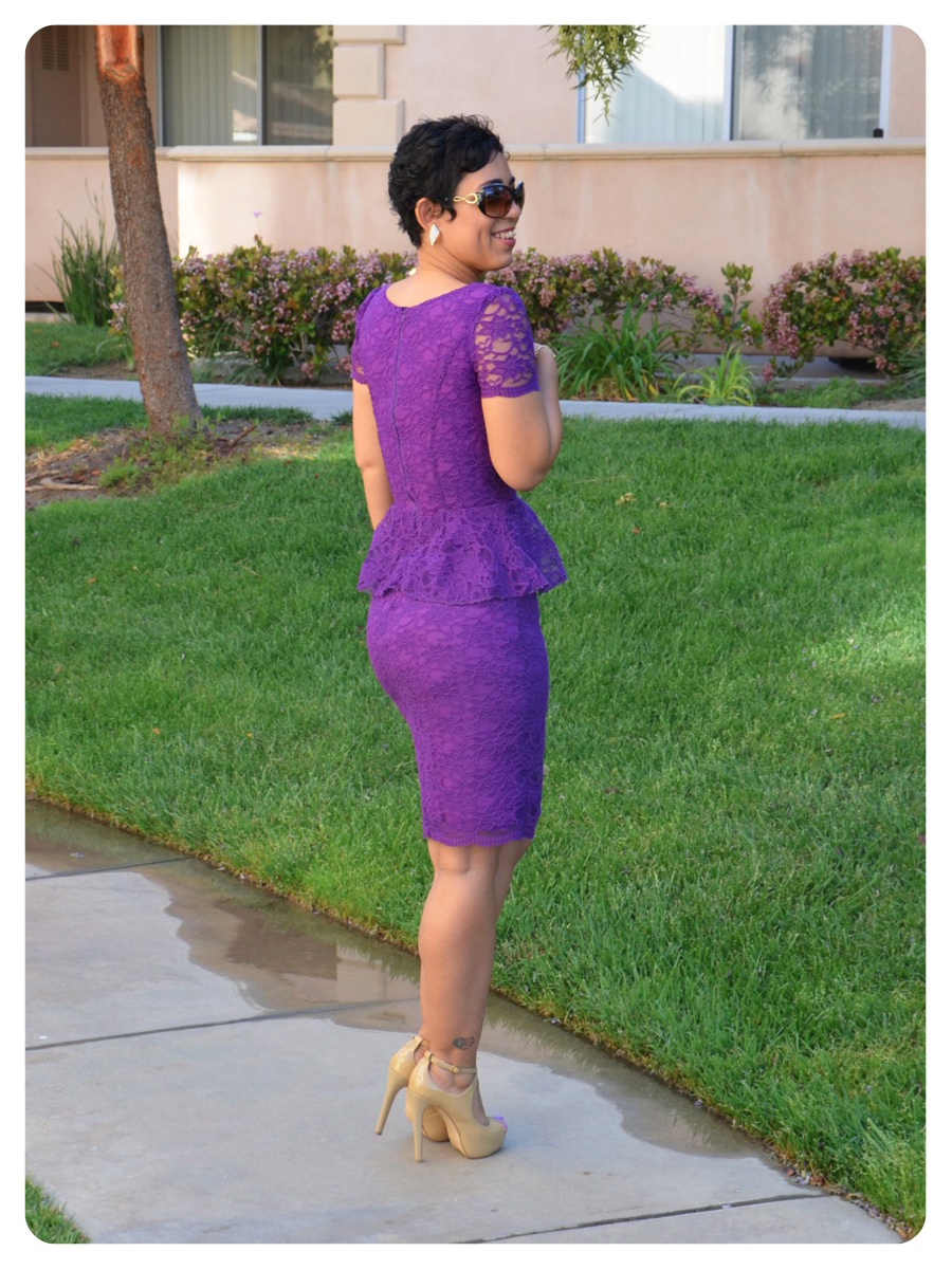 DIY Lace Peplum Dress + Pattern & Fabric Giveaway + Review! Fashion, Lifestyle, and DIY