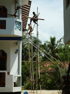 les échafaudages au Sri Lanka