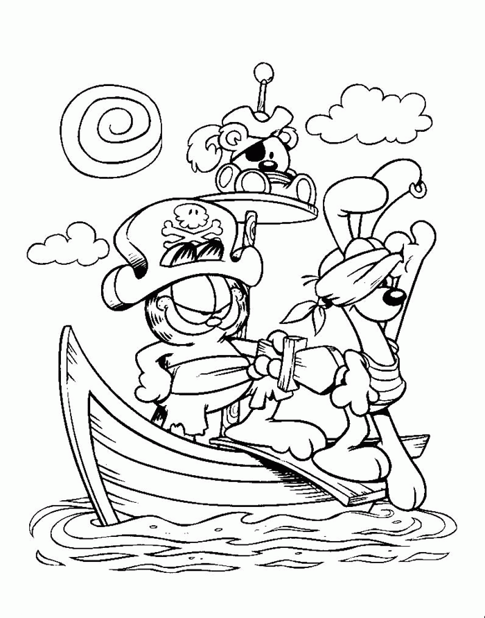 Cartoon Design: Garfield and Friends Birthday Coloring Pages Ideas