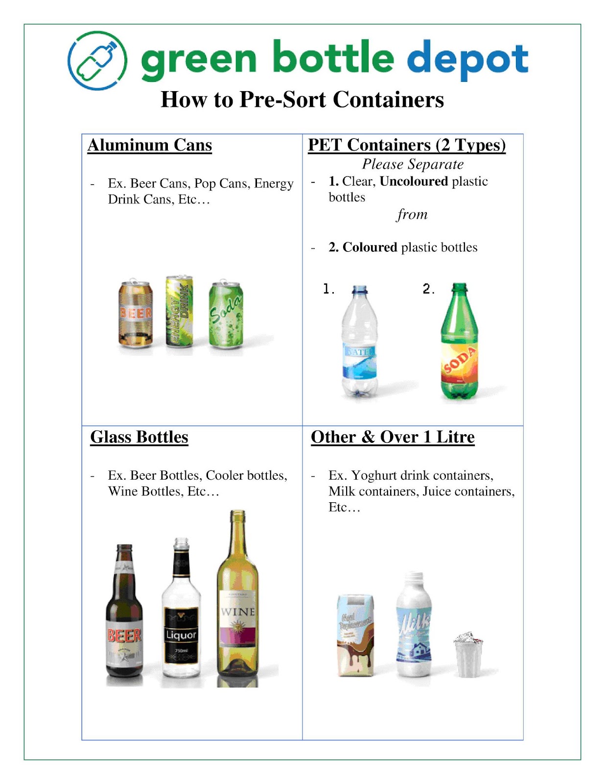 McMurray Musings Major Recycling Excitement the Green Bottle Depot