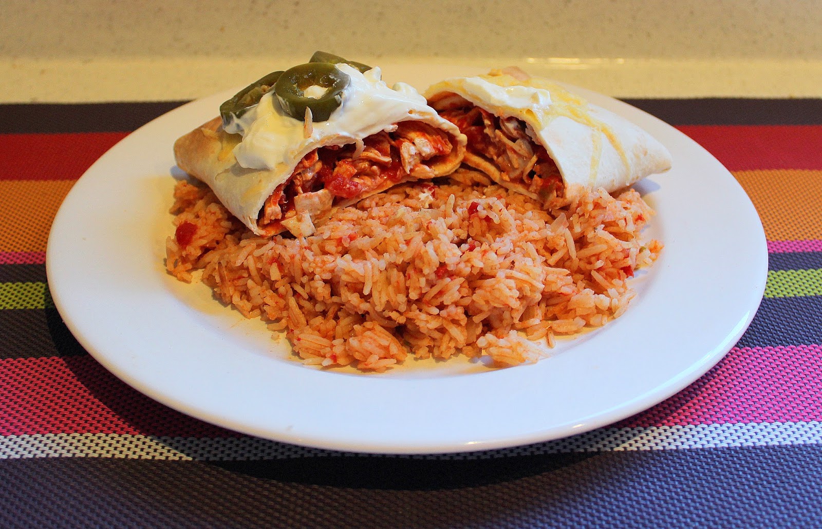 PicNic Chili Chicken and Jalapeno Burritos and Spicy Rice