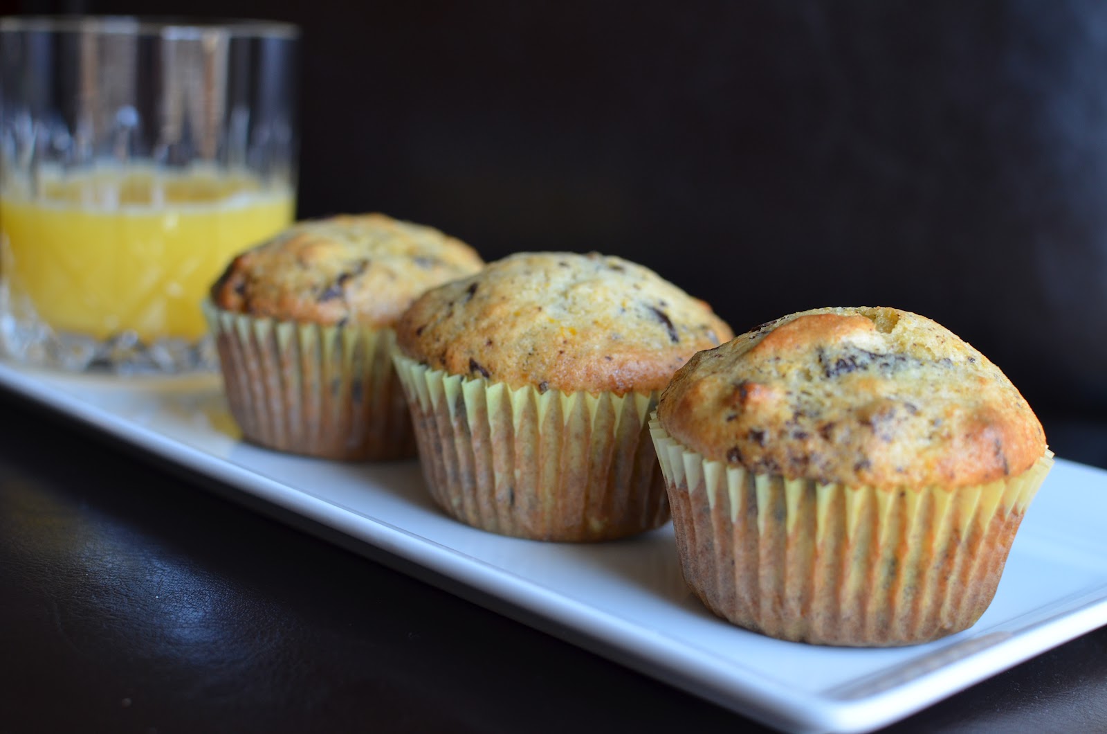 Playing with Flour Orange muffins with bittersweet chocolate chunks
